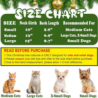 HKM-837523 Christmas Tree Costume for Cats and Kittens with Star Ornament - Available in Multiple Sizes