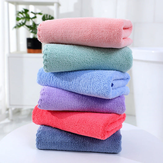 KTX-837523 Coral Fleece Household Towel in Multiple Colors - Soft and Absorbent, 30*60cm & 35*75cm Sizes