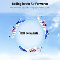 HKM-837523 Remote Control Glider Airplane for Kids - 2CH 2.4G Outdoor Flying Toy