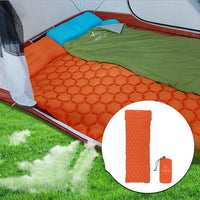 HKM-838035 Inflatable Honeycomb Camping Mattress with Pillow - Lightweight, Portable Sleeping Pad for Outdoor Adventures