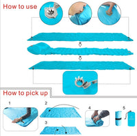 HKM-838035 Inflatable Honeycomb Camping Mattress with Pillow - Lightweight, Portable Sleeping Pad for Outdoor Adventures