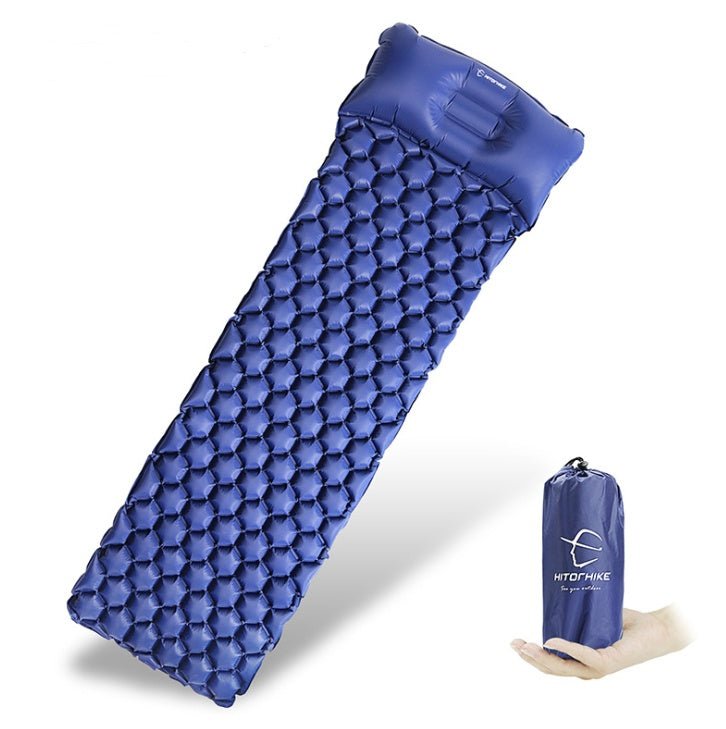 HKM-838035 Inflatable Honeycomb Camping Mattress with Pillow - Lightweight, Portable Sleeping Pad for Outdoor Adventures