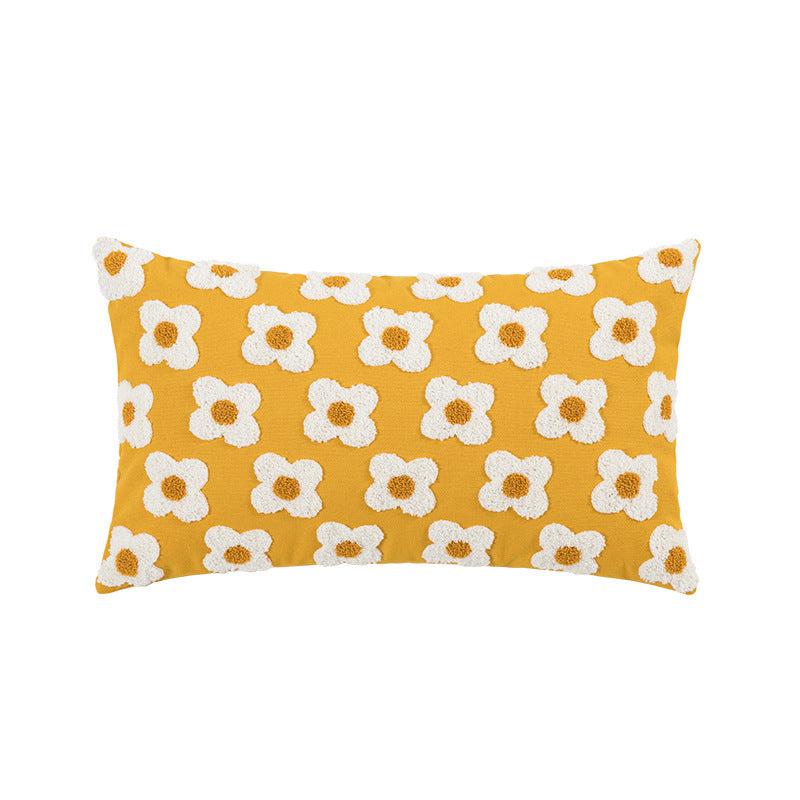 HKM-838163 Simple Embroidery Pillow Cover for Home Decor Couch - 45x45cm & 30x50cm Options