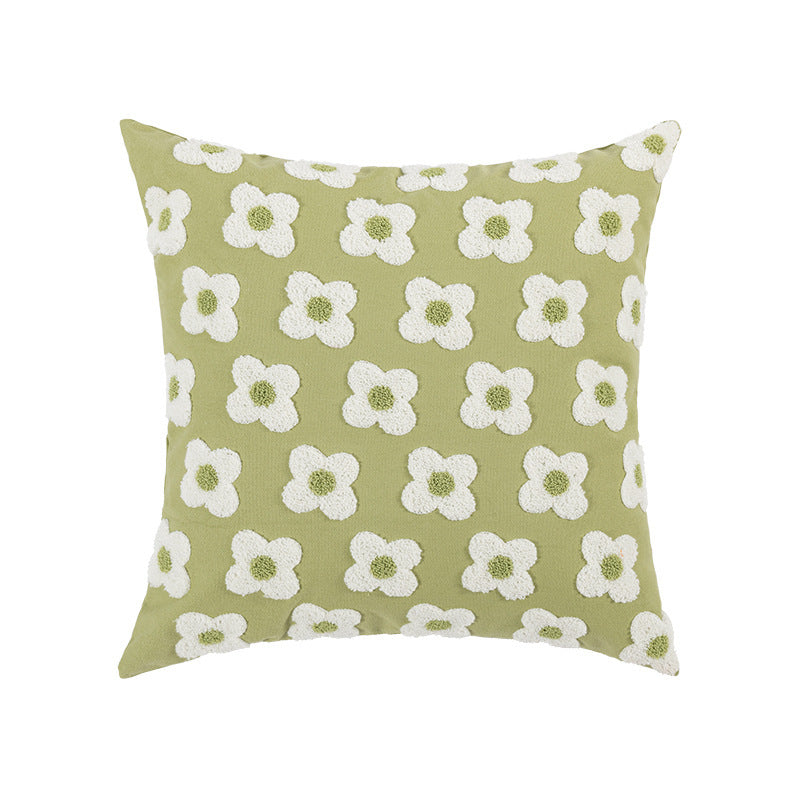 HKM-838163 Simple Embroidery Pillow Cover for Home Decor Couch - 45x45cm & 30x50cm Options