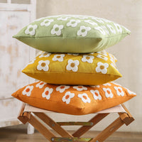 HKM-838163 Simple Embroidery Pillow Cover for Home Decor Couch - 45x45cm & 30x50cm Options