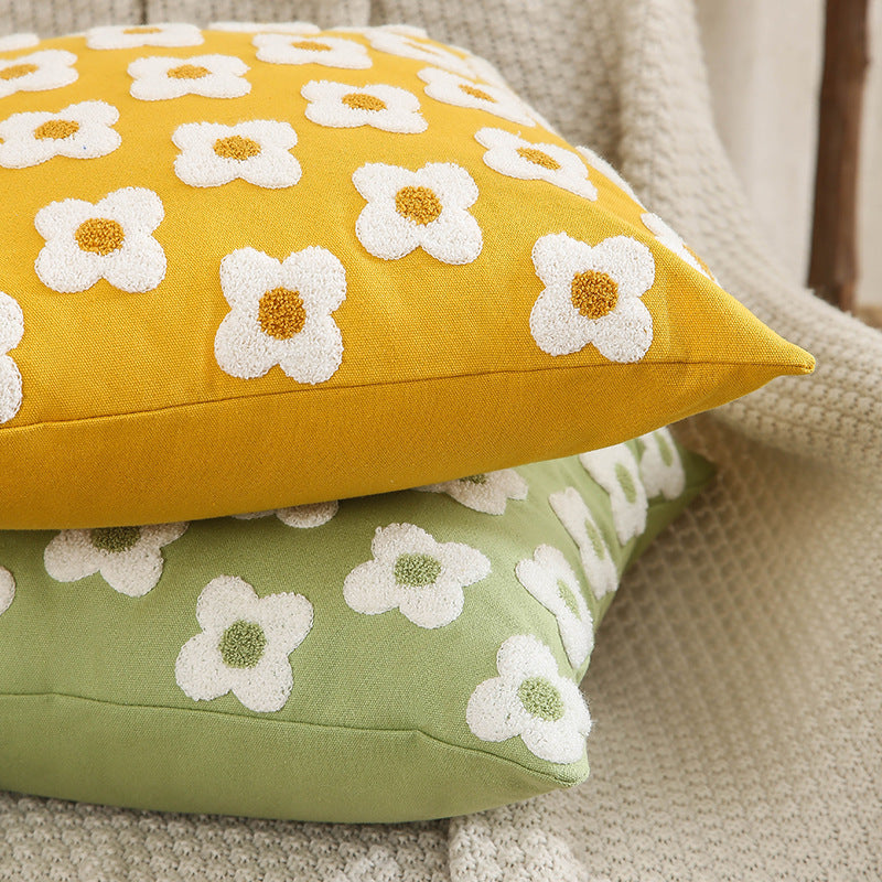 HKM-838163 Simple Embroidery Pillow Cover for Home Decor Couch - 45x45cm & 30x50cm Options