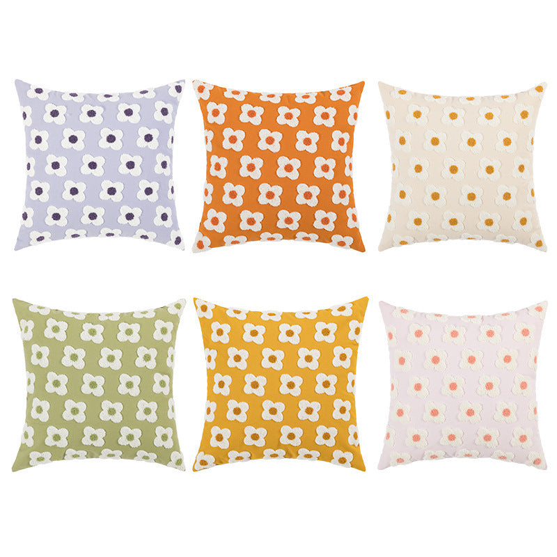 HKM-838163 Simple Embroidery Pillow Cover for Home Decor Couch - 45x45cm & 30x50cm Options