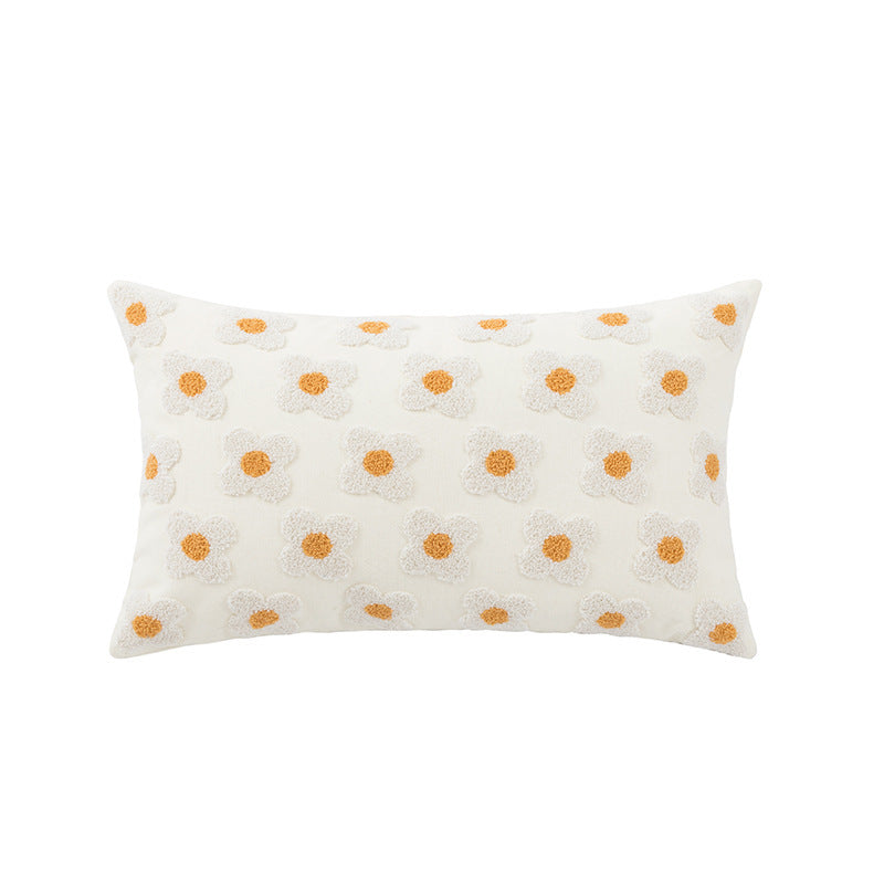 HKM-838163 Simple Embroidery Pillow Cover for Home Decor Couch - 45x45cm & 30x50cm Options