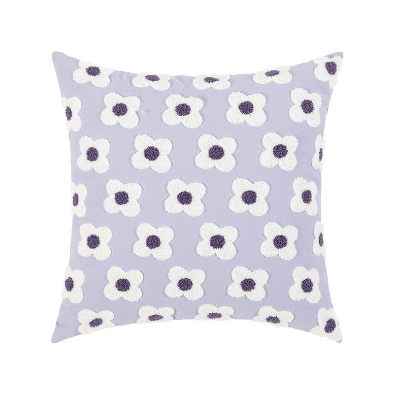 HKM-838163 Simple Embroidery Pillow Cover for Home Decor Couch - 45x45cm & 30x50cm Options