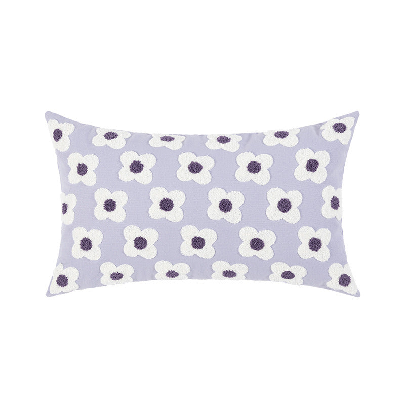 HKM-838163 Simple Embroidery Pillow Cover for Home Decor Couch - 45x45cm & 30x50cm Options
