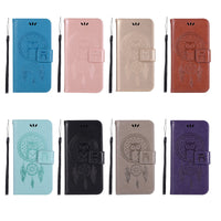 HKM-838355 Owl Embossed Clamshell PU and TPU Mobile Phone Case for iPhone Models