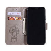 HKM-838355 Owl Embossed Clamshell PU and TPU Mobile Phone Case for iPhone Models