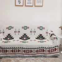 HKM-838483 Ethnic Style Sofa Towel and Carpet - Multi-Functional Cloth for Home Décor