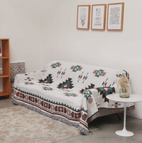 HKM-838483 Ethnic Style Sofa Towel and Carpet - Multi-Functional Cloth for Home Décor