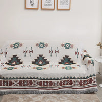 HKM-838483 Ethnic Style Sofa Towel and Carpet - Multi-Functional Cloth for Home Décor