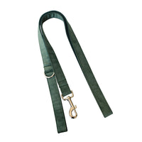 HKM-838611 Green Velvet Dog Collar and Leash Set for Stylish Walks