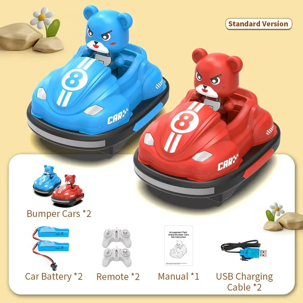 HKM-838675 Mini RC Bumper Cars with Lights and Music – Interactive Multiplayer Game for Kids and Parents