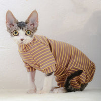 HKM-838931 Derong Cotton Tummy Protection Four-Legged Dog Sweater in Multiple Stripes