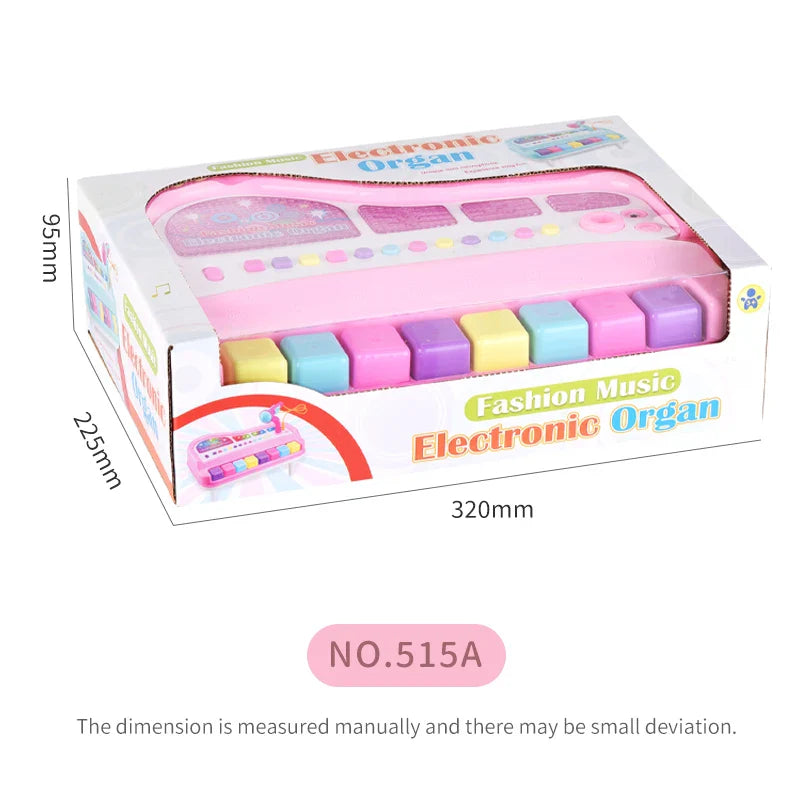 HKM-838995 Educational 8-Key Electronic Piano Toy for Children Ages 3 and Up - Battery Operated Musical Instrument