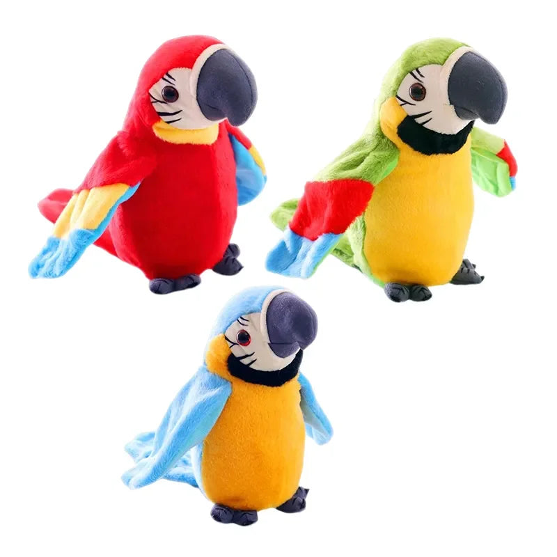 Interactive Talking Parrot Plush Doll for Infants and Toddlers, 25cm Stuffed Toy