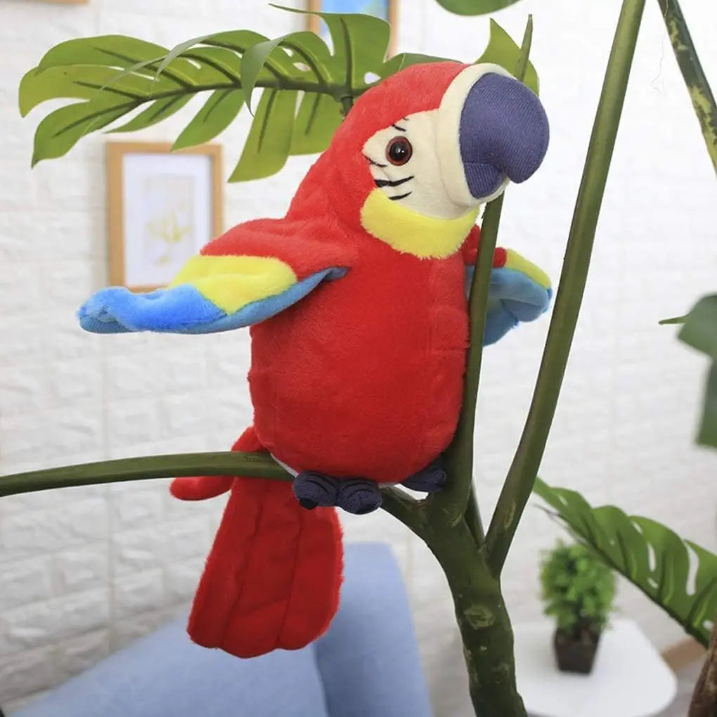 Interactive Talking Parrot Plush Doll for Infants and Toddlers, 25cm Stuffed Toy