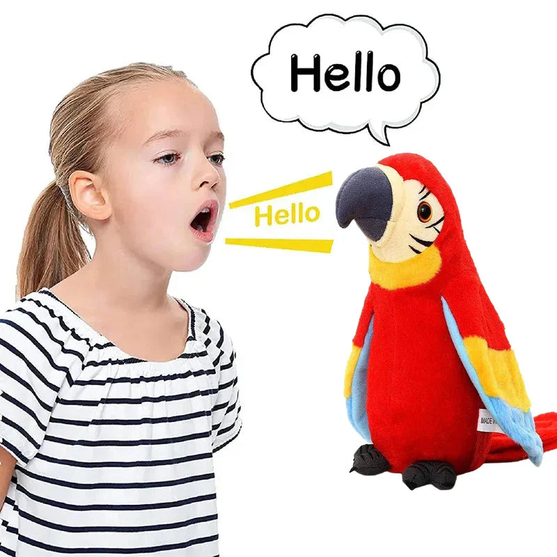 Interactive Talking Parrot Plush Doll for Infants and Toddlers, 25cm Stuffed Toy