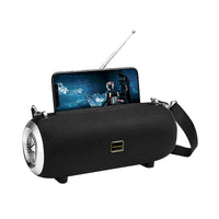 HKM-839123 Portable TWS Mini Bluetooth Speaker with FM, U-Disk & AUX Support, Retractable Antenna, Mobile Phone Stand
