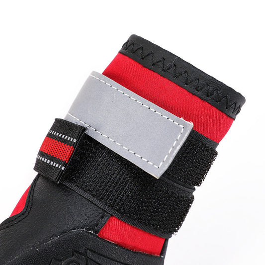 HKM-839123 Reflective Waterproof Dog Shoes for All-Weather Protection and Safety