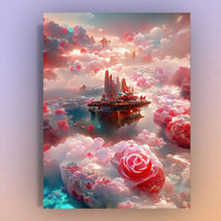 HKM-839187 Vibrant Digital Oil Painting Framed Decorative Art for Living Room & Bedroom