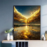HKM-839187 Vibrant Digital Oil Painting Framed Decorative Art for Living Room & Bedroom
