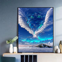 HKM-839187 Vibrant Digital Oil Painting Framed Decorative Art for Living Room & Bedroom
