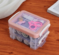 HKM-839251 Double Layer Portable Sewing Kit with Essential Tools for Easy Repairs