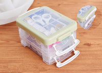HKM-839251 Double Layer Portable Sewing Kit with Essential Tools for Easy Repairs