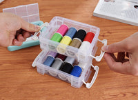 HKM-839251 Double Layer Portable Sewing Kit with Essential Tools for Easy Repairs