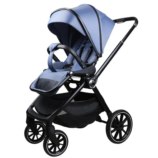 KTX-839443 Lightweight Linen 3-in-1 Baby Stroller for Infants and Toddlers (0-3 Years) in Car Design