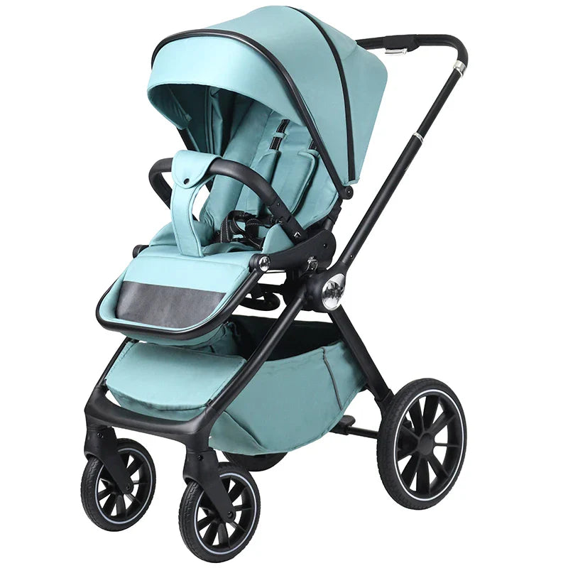 KTX-839443 Lightweight Linen 3-in-1 Baby Stroller for Infants and Toddlers (0-3 Years) in Car Design