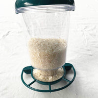 HKM-839507 Automatic Outdoor Bird Feeder with Detachable Waterproof Cover - Green, 22x14.5cm