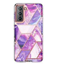 HKM-839507 Electroplated Marble TPU + PC Phone Case for Samsung Galaxy Note 10 and Note 20 Series