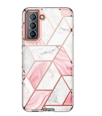 HKM-839507 Electroplated Marble TPU + PC Phone Case for Samsung Galaxy Note 10 and Note 20 Series