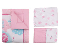HKM-839571 Children's Fitted Sheet and Bedskirt Set for Small Beds, Digital Print Infant Bedding