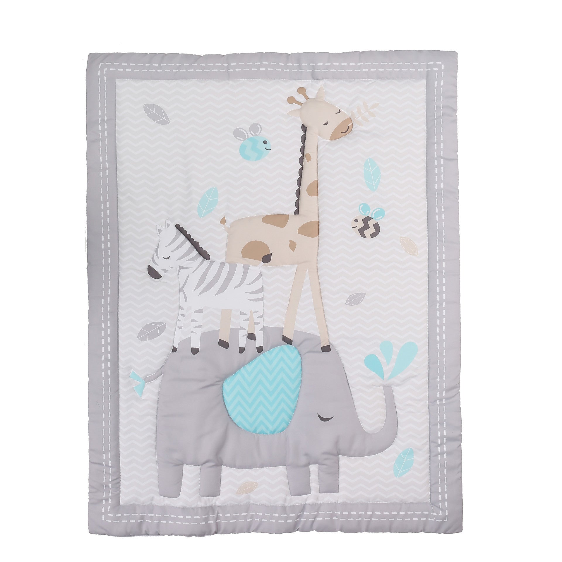 HKM-839571 Children's Fitted Sheet and Bedskirt Set for Small Beds, Digital Print Infant Bedding