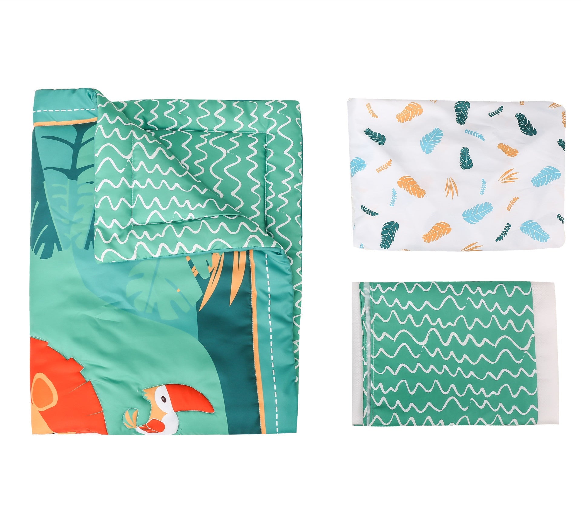 HKM-839571 Children's Fitted Sheet and Bedskirt Set for Small Beds, Digital Print Infant Bedding