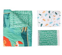 HKM-839571 Children's Fitted Sheet and Bedskirt Set for Small Beds, Digital Print Infant Bedding