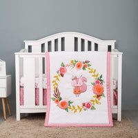 HKM-839571 Children's Fitted Sheet and Bedskirt Set for Small Beds, Digital Print Infant Bedding