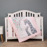 HKM-839571 Children's Fitted Sheet and Bedskirt Set for Small Beds, Digital Print Infant Bedding