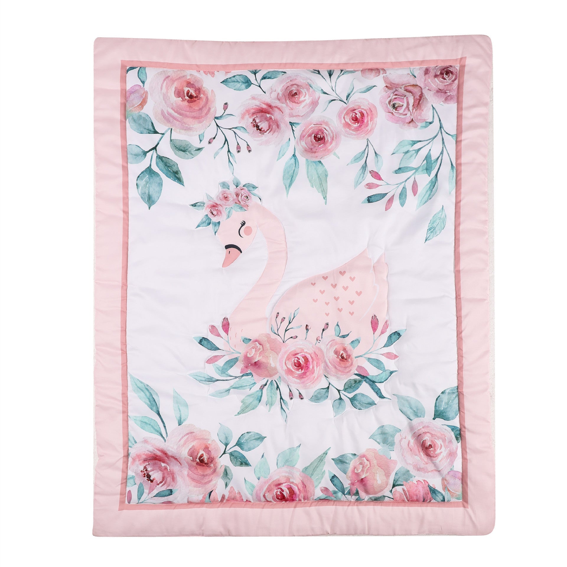 HKM-839571 Children's Fitted Sheet and Bedskirt Set for Small Beds, Digital Print Infant Bedding