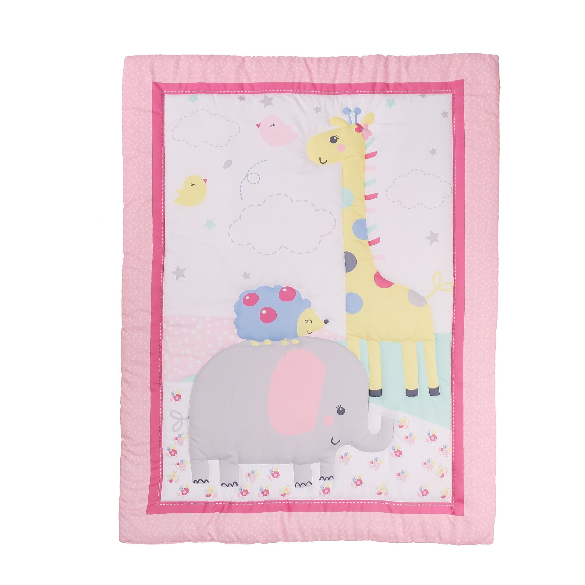 HKM-839571 Children's Fitted Sheet and Bedskirt Set for Small Beds, Digital Print Infant Bedding