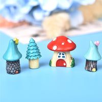 HKM-839699 Small Mushroom Micro Landscape Bonsai Ornaments - Cartoon Resin Flower Pot Decor (Set of 3)