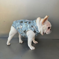 HKM-840147 Light Blue Denim Vest Jacket for Cats and Dogs in Various Sizes