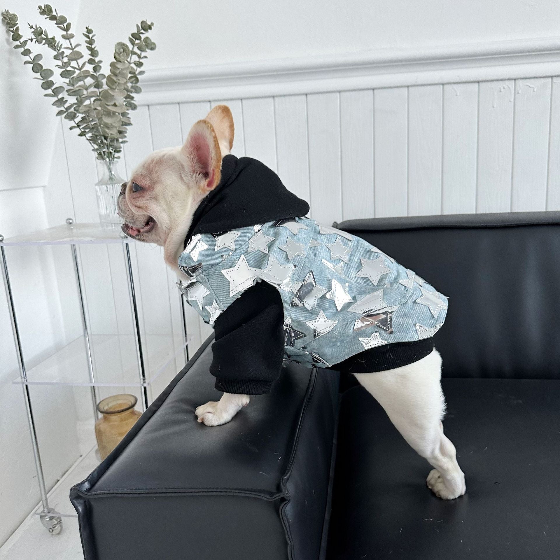 HKM-840147 Light Blue Denim Vest Jacket for Cats and Dogs in Various Sizes